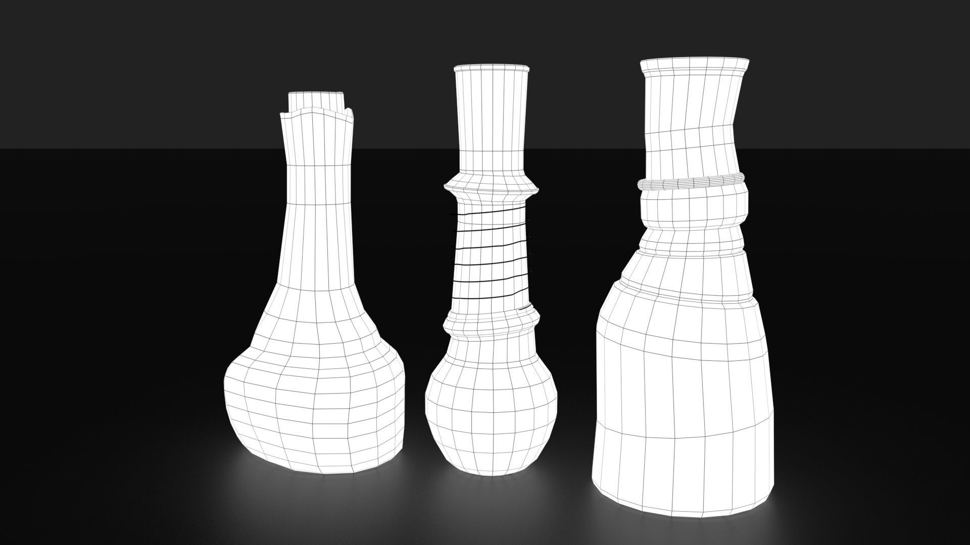 Medieval Drink Bottles 3D model_34