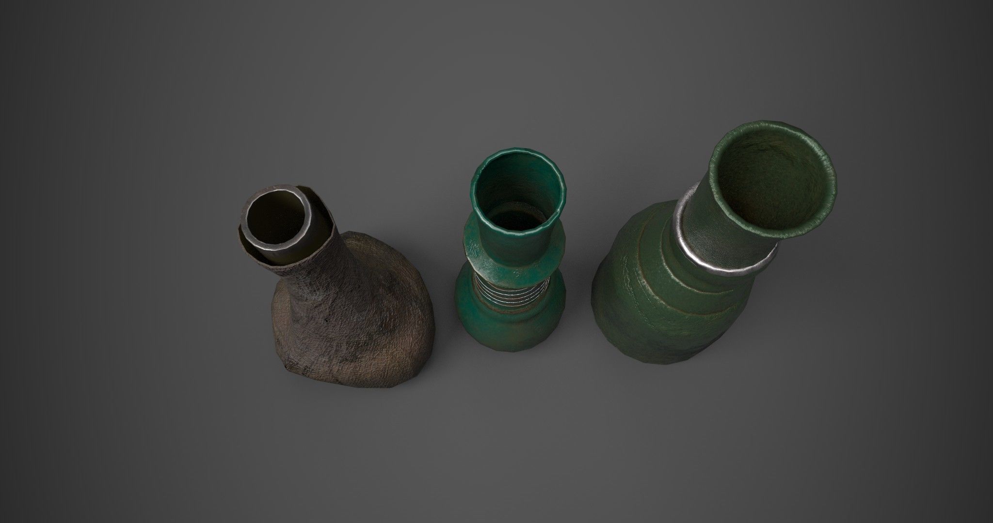 Medieval Drink Bottles 3D model_14