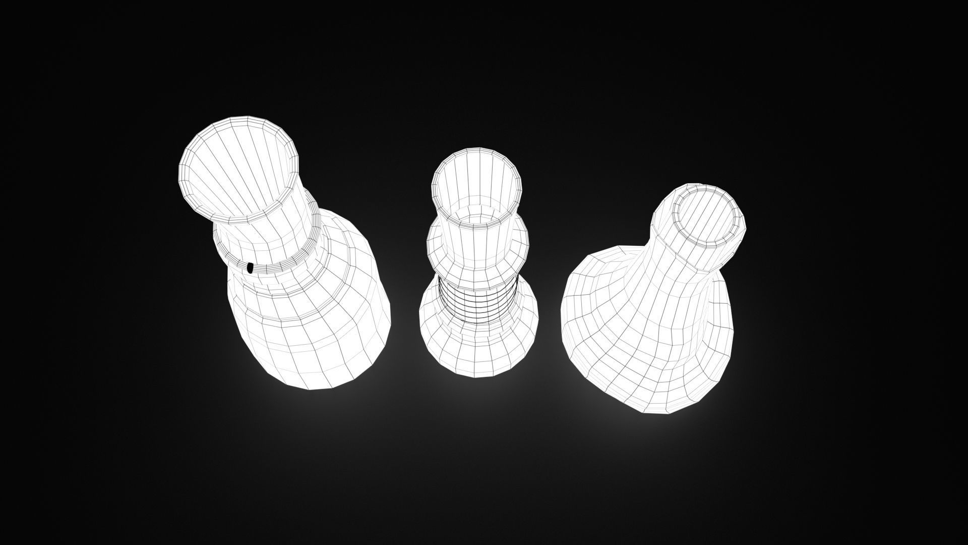 Medieval Drink Bottles 3D model_40