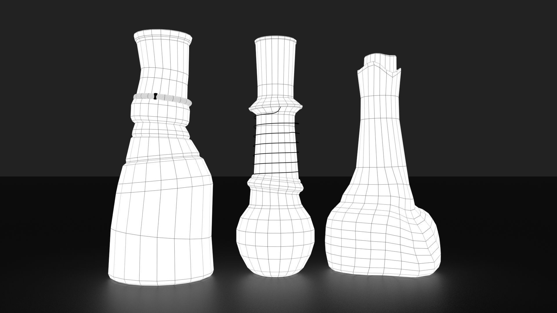 Medieval Drink Bottles 3D model_31