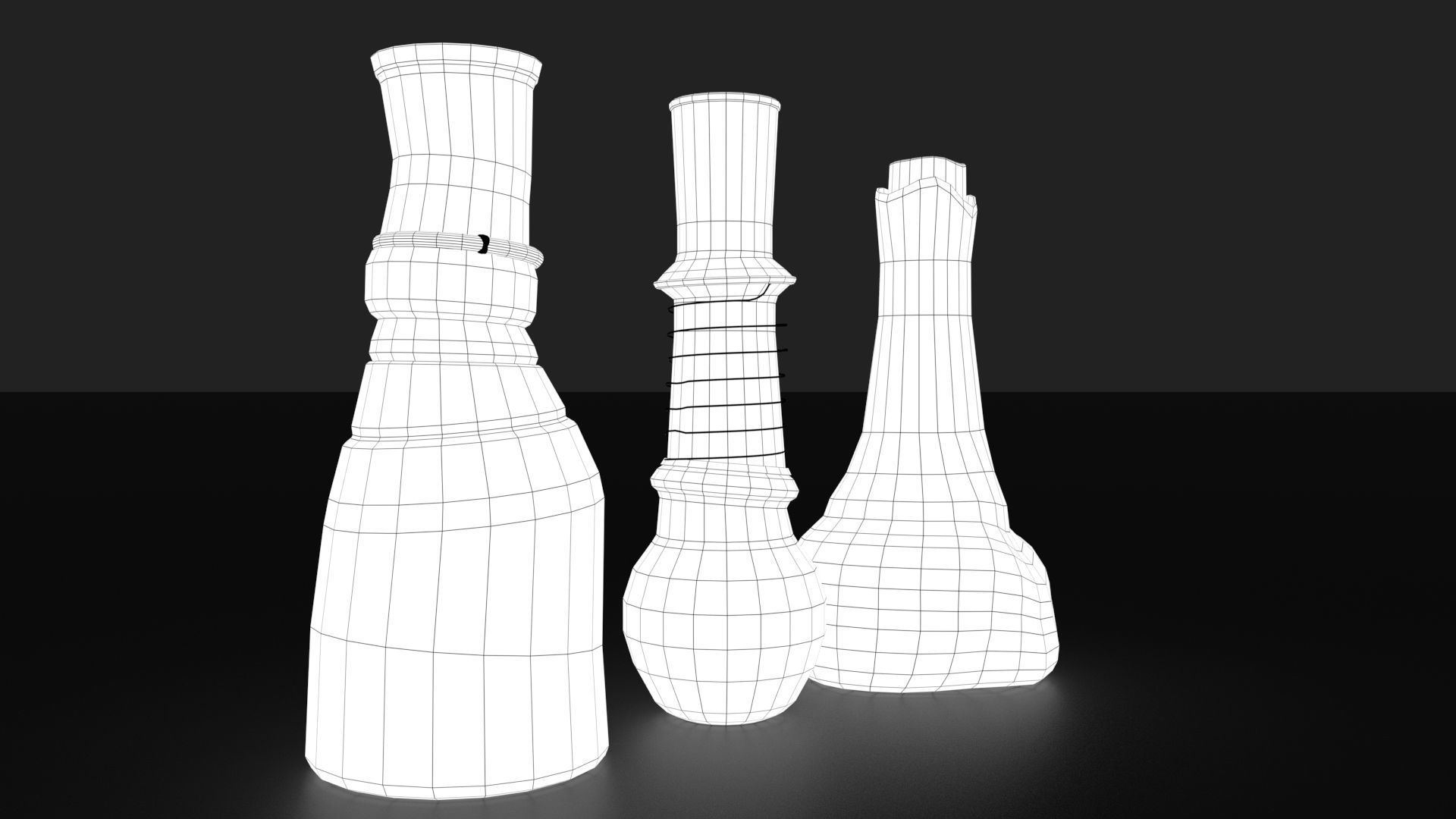 Medieval Drink Bottles 3D model_25