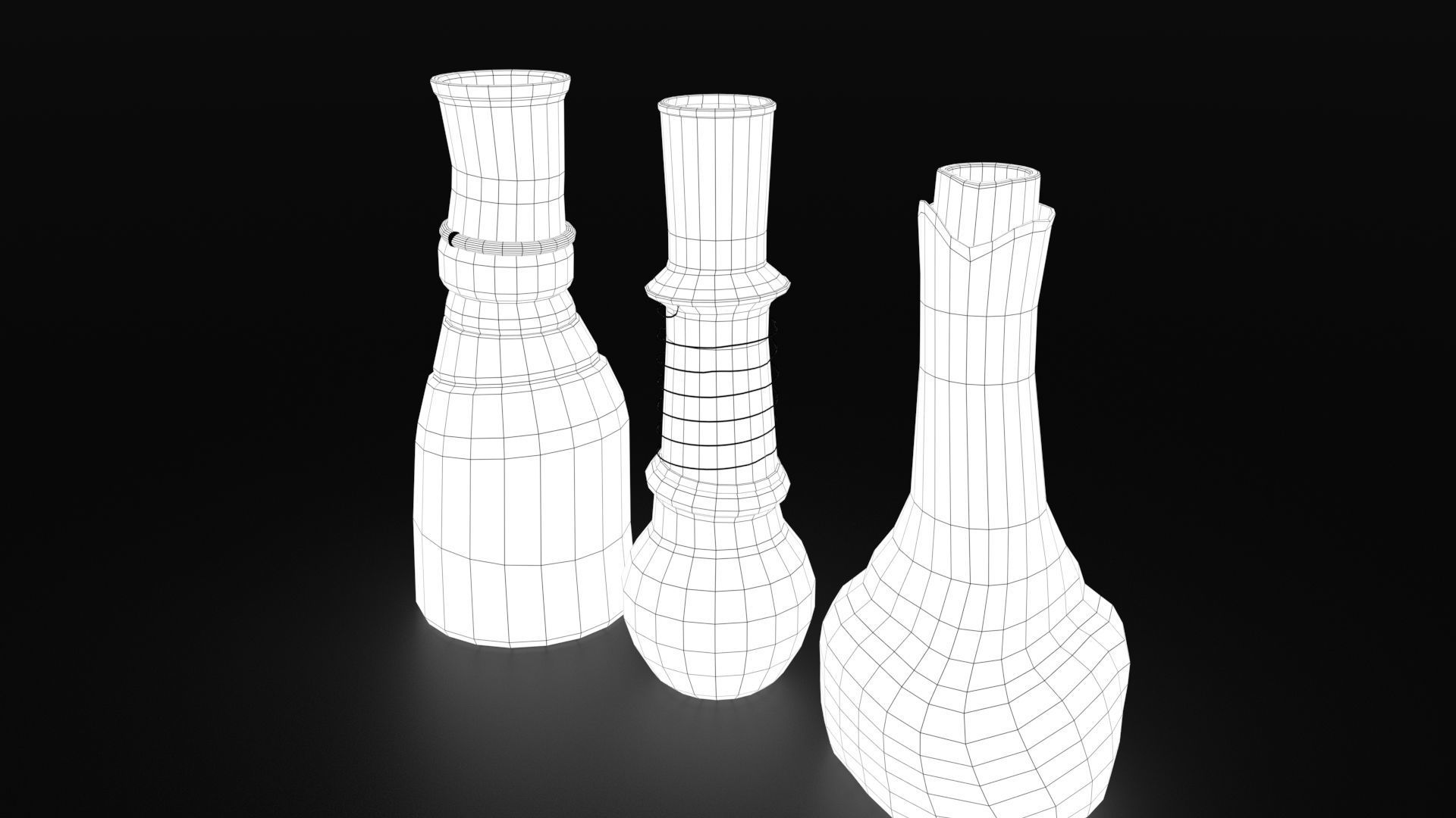 Medieval Drink Bottles 3D model_37