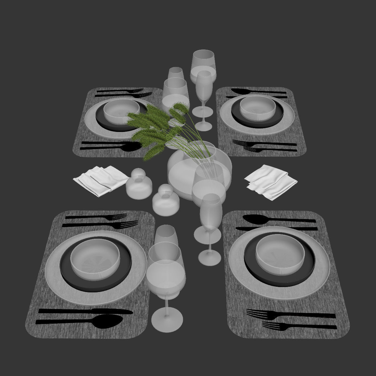Table setting 23 3D model_5
