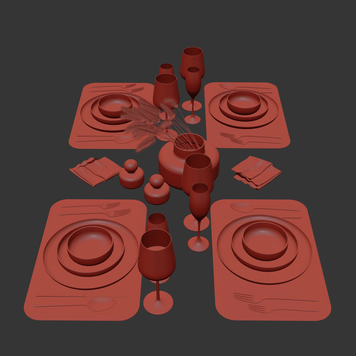 Table setting 23 3D model_4