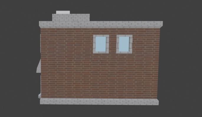 building brick Low-poly 3D model_2