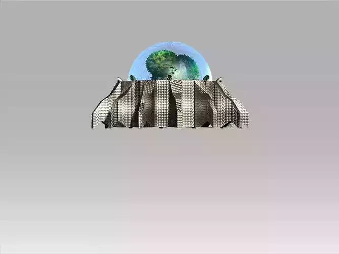 Oxygen Generator Dome Low-poly 3D model