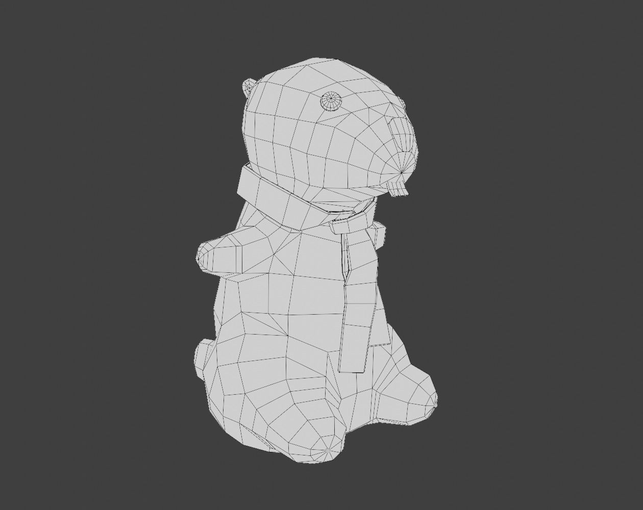Marmut teddy bear Low-poly 3D model_7