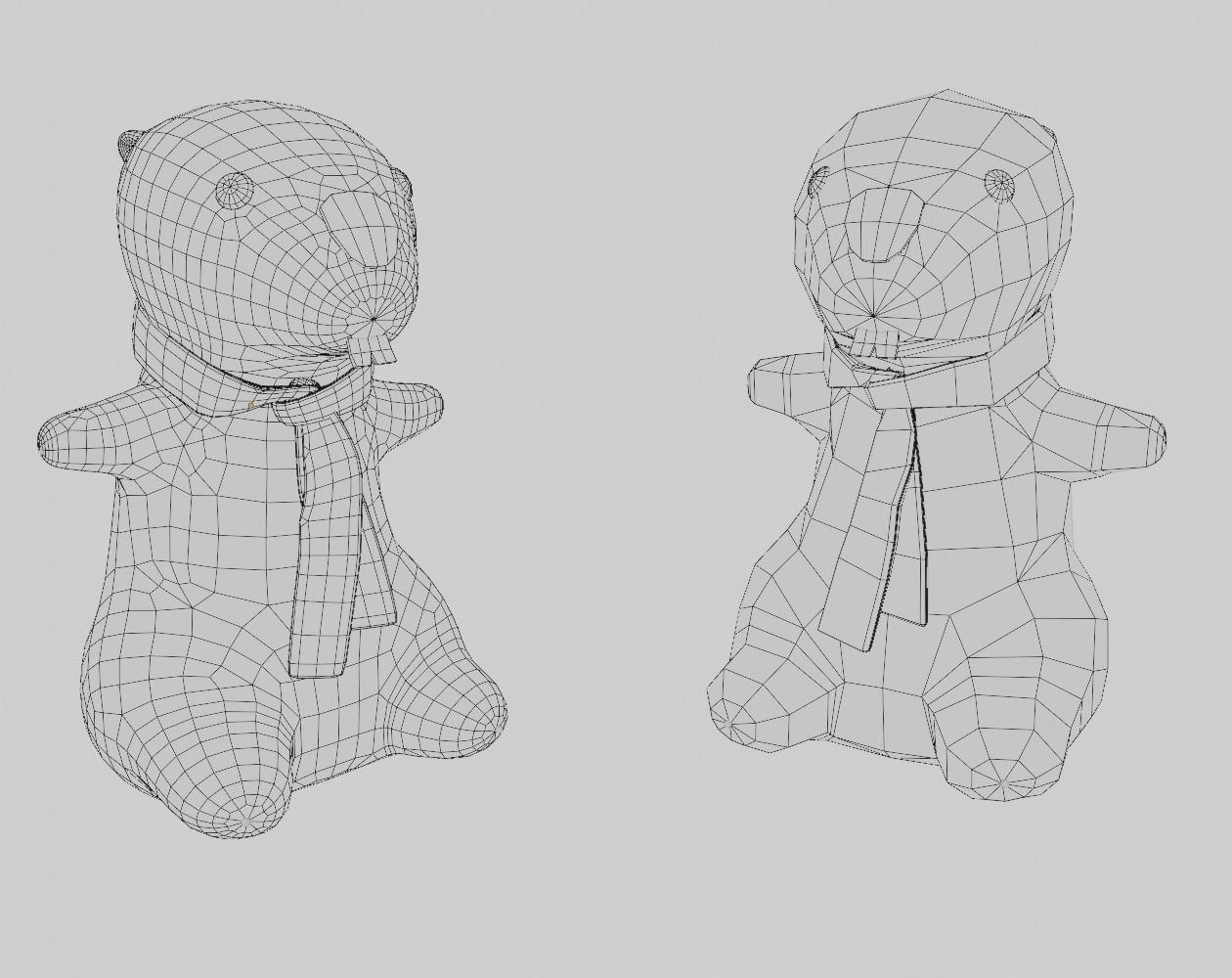 Marmut teddy bear Low-poly 3D model_6