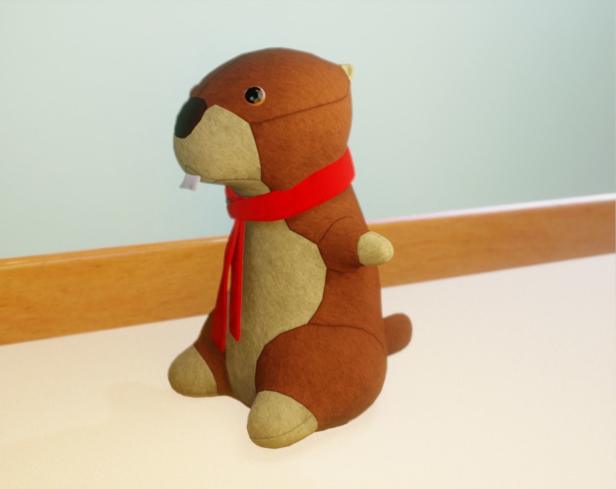 Marmut teddy bear Low-poly 3D model_4