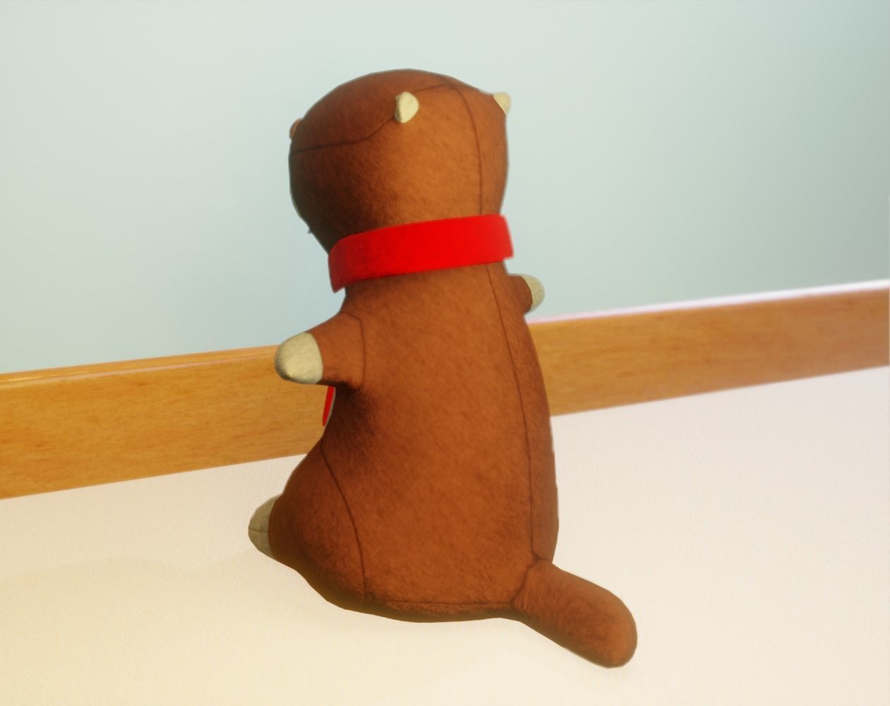 Marmut teddy bear Low-poly 3D model_3