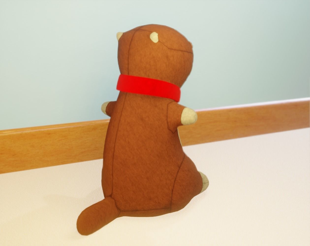 Marmut teddy bear Low-poly 3D model_2