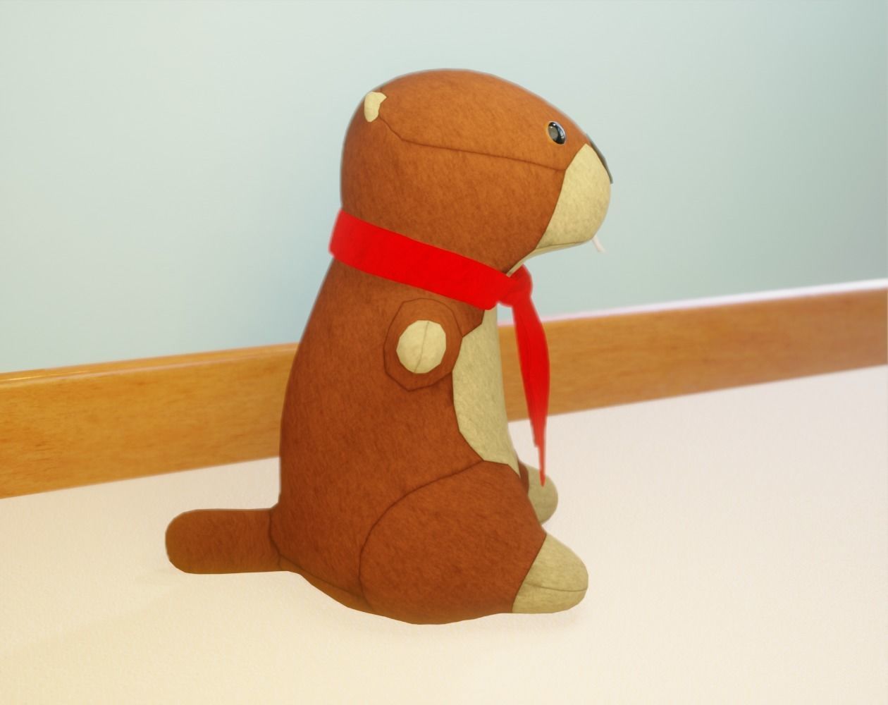 Marmut teddy bear Low-poly 3D model_1