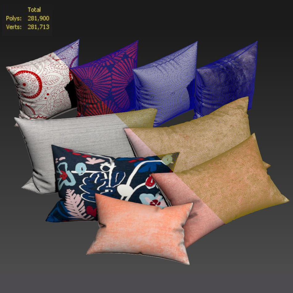 50 Decorative set pillow 450-499 3D model_51