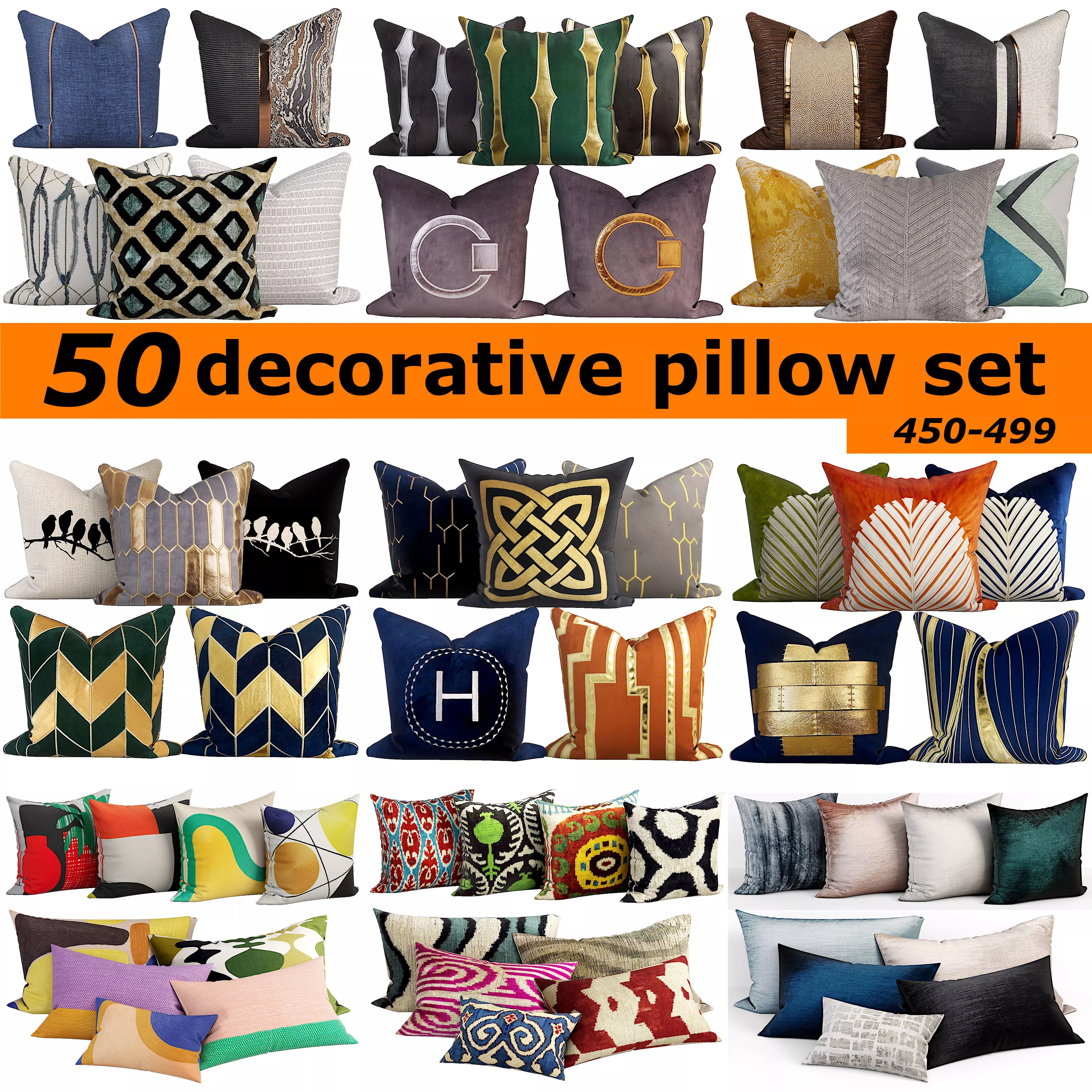 50 Decorative set pillow 450-499 3D model_0