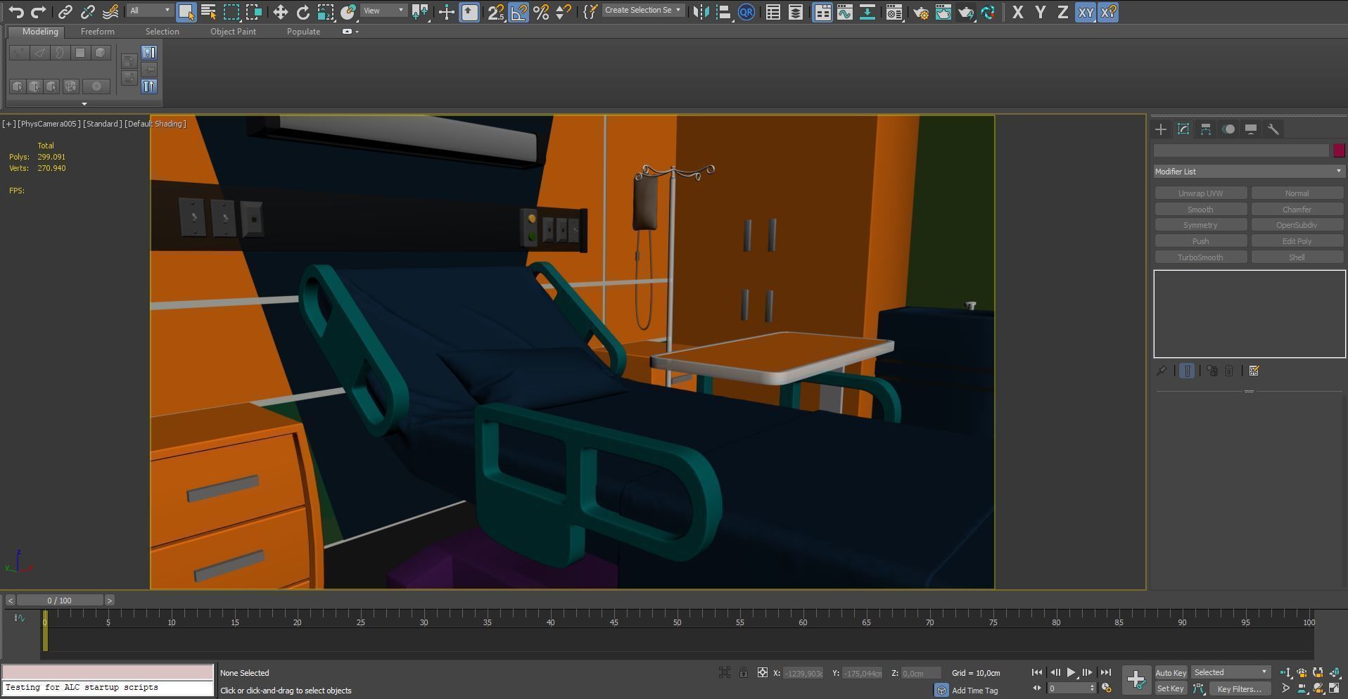  Cartoon Hospital Room 3D model_14