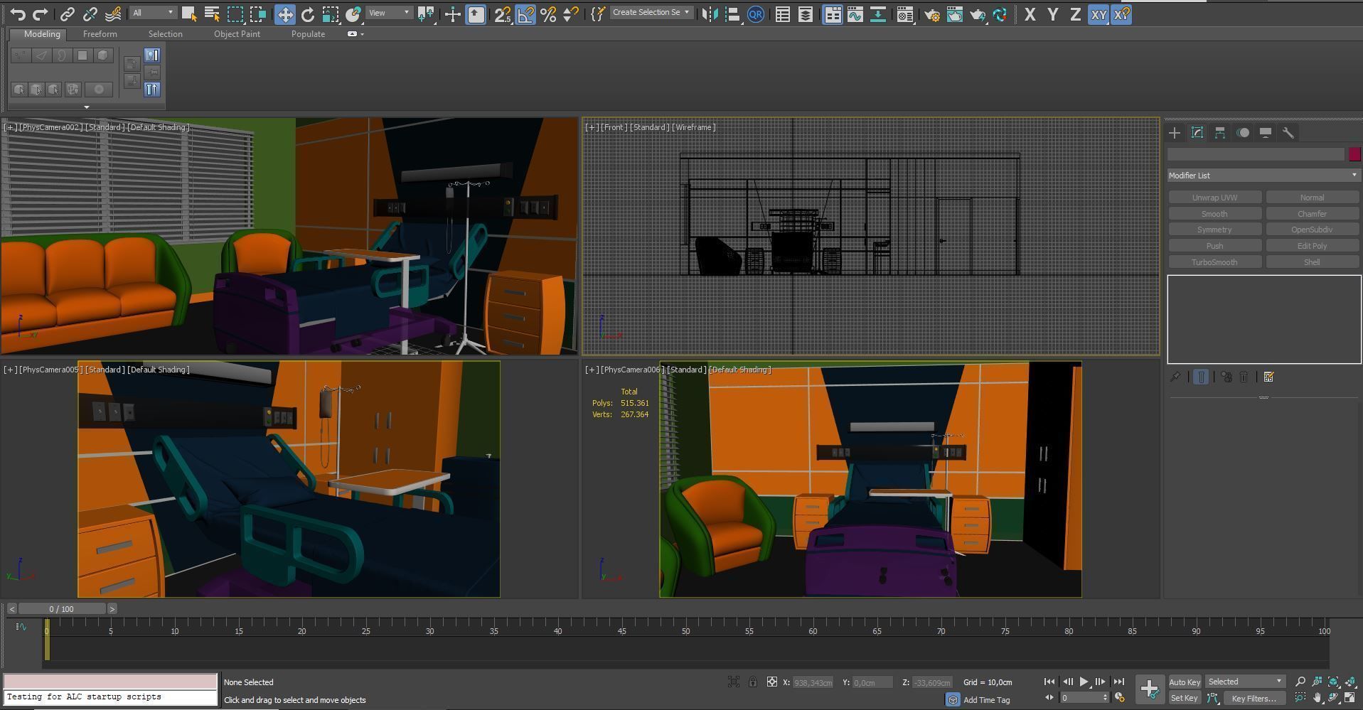  Cartoon Hospital Room 3D model_12