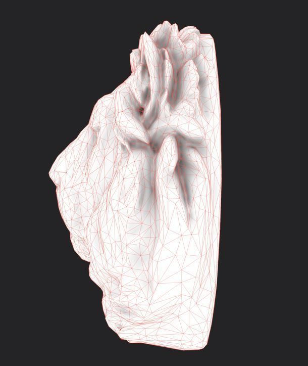 Lion Head Pendant 3d print model and gameready model Low-poly 3D model_10