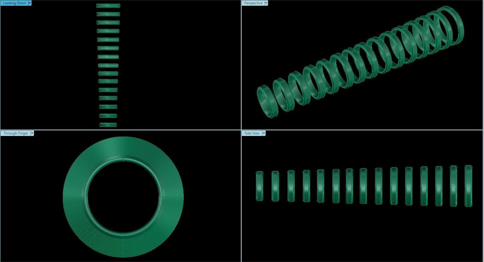 Chamfer Wedding Band 4 mm wide 3D print model_2