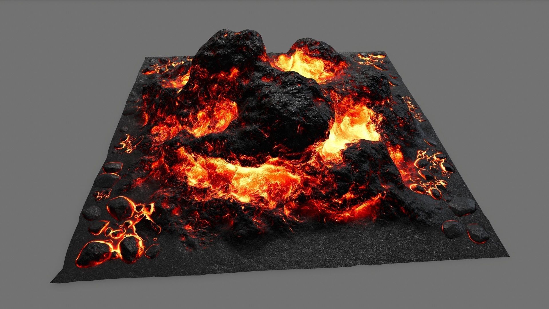 lava rock Low-poly 3D model_23