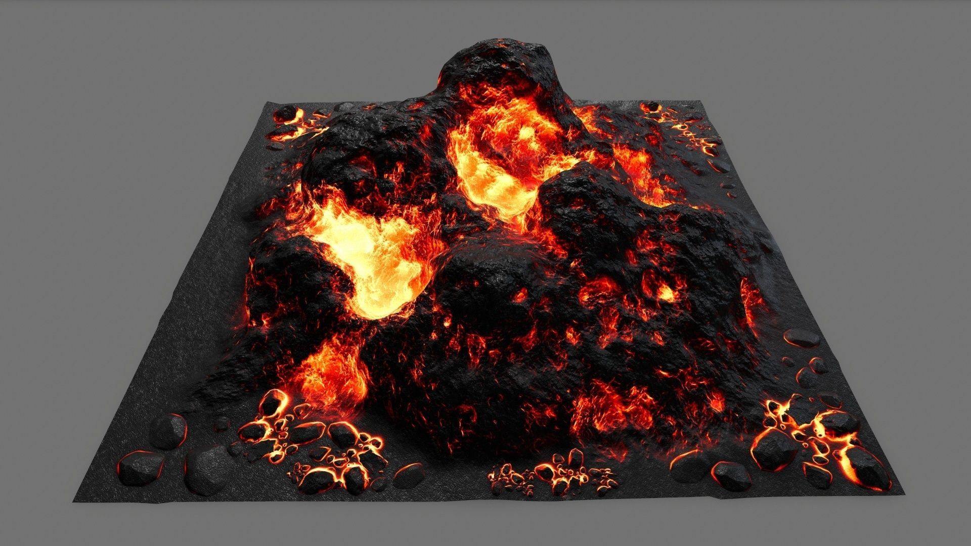 lava rock Low-poly 3D model_22