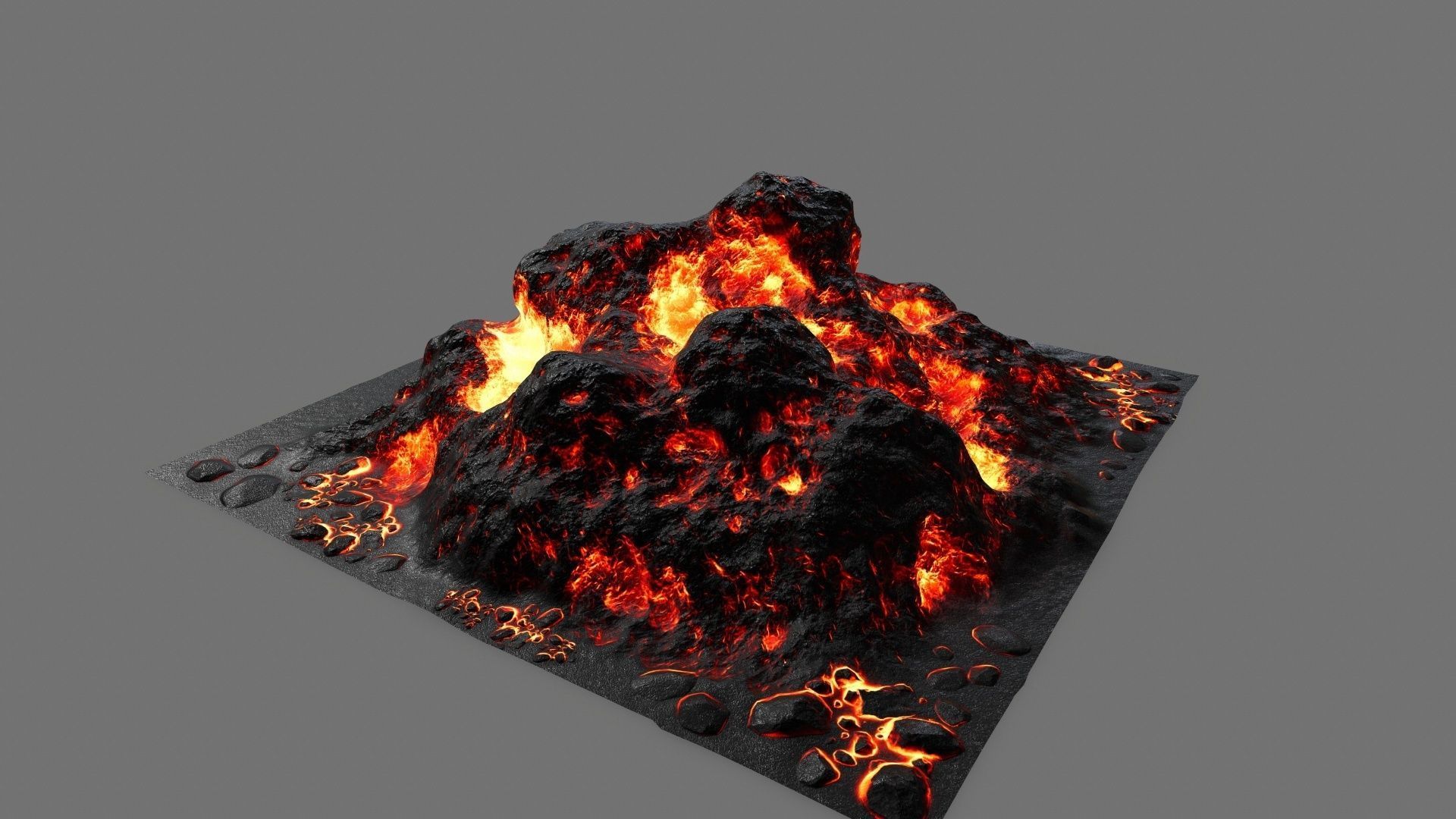 lava rock Low-poly 3D model_14
