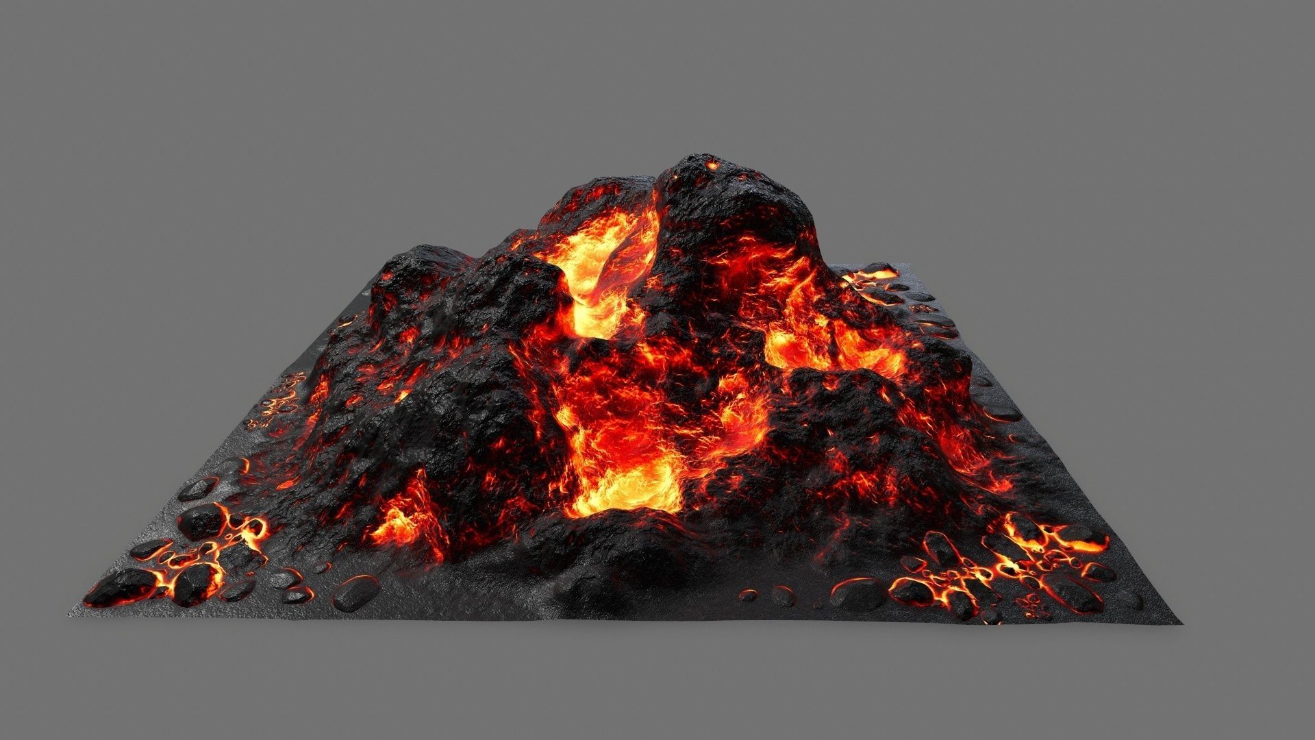 lava rock Low-poly 3D model_5