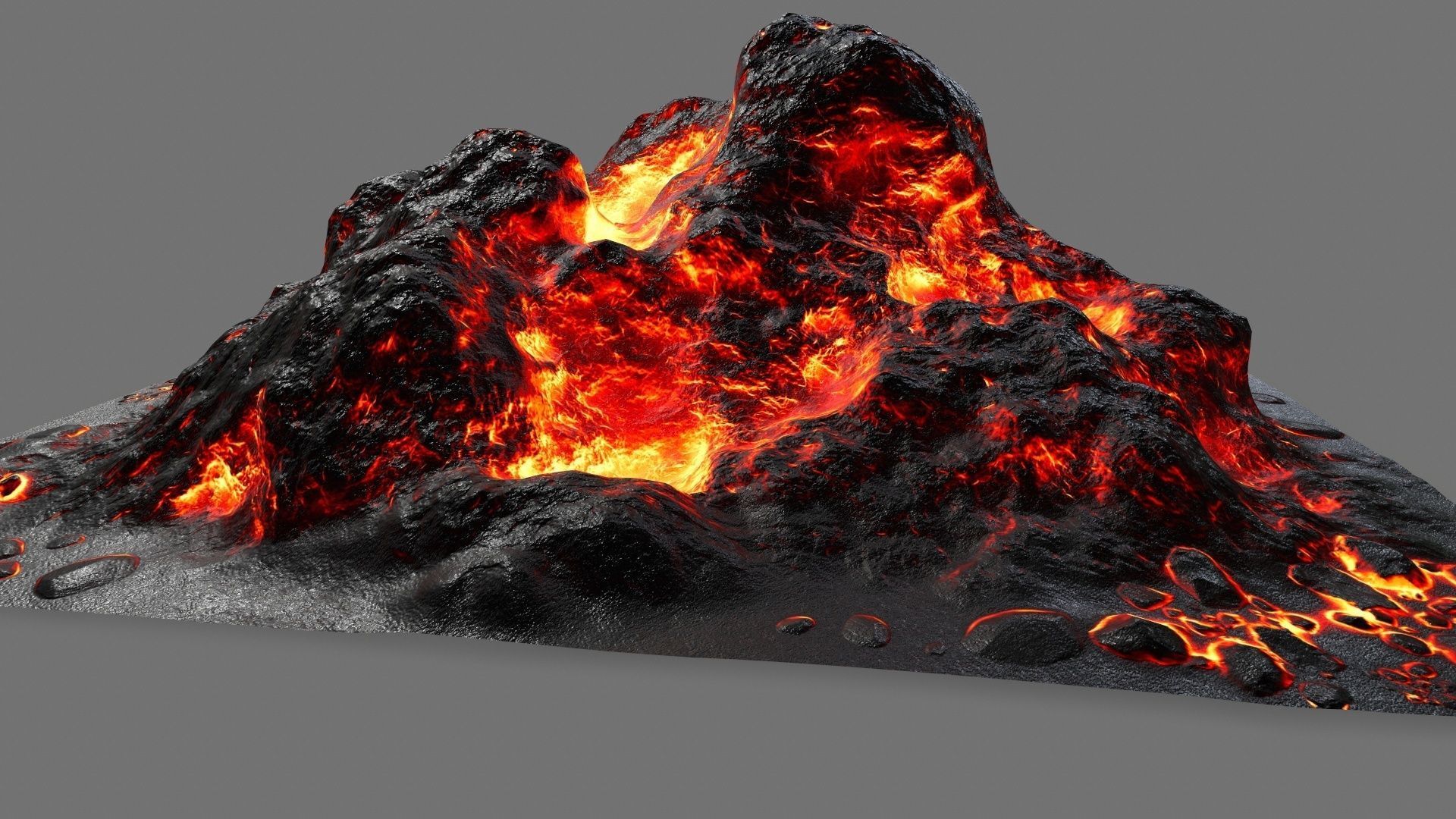 lava rock Low-poly 3D model_19