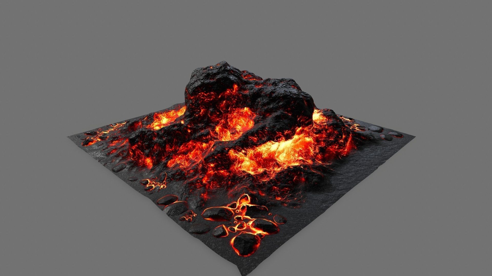 lava rock Low-poly 3D model_10