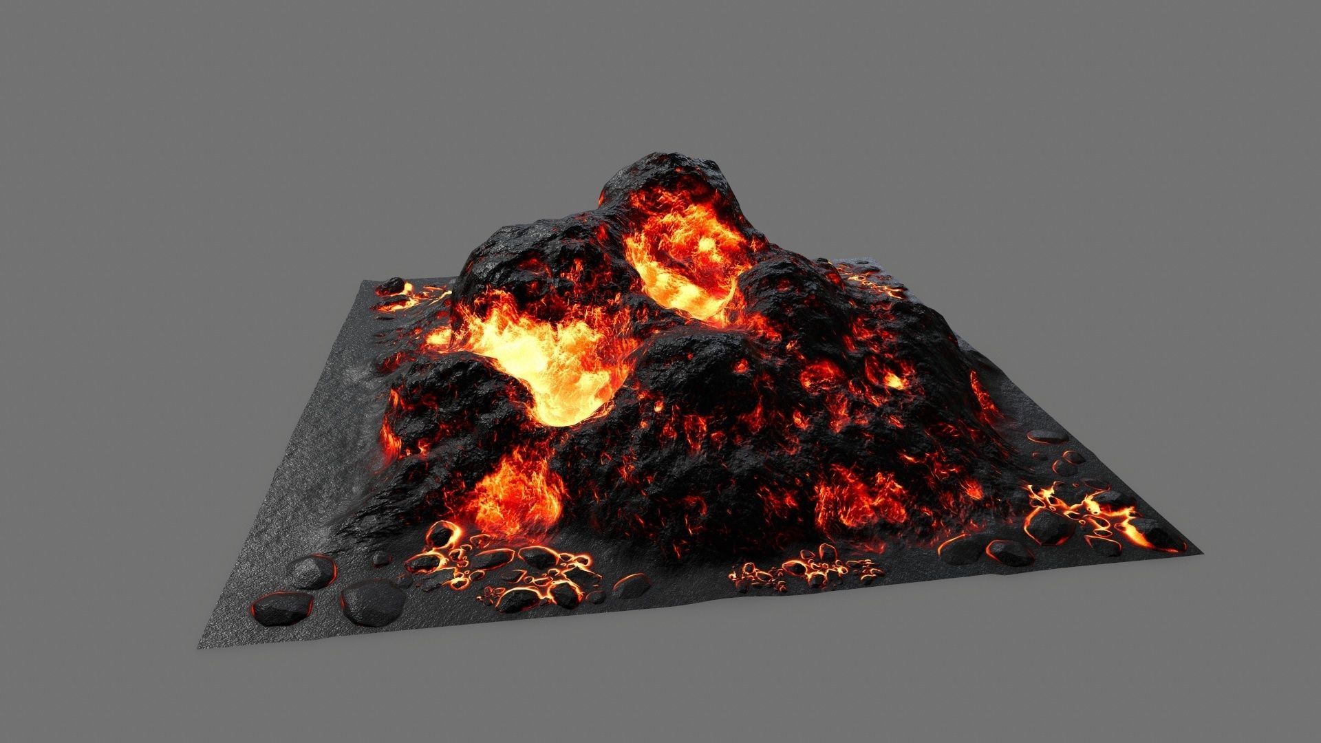 lava rock Low-poly 3D model_15