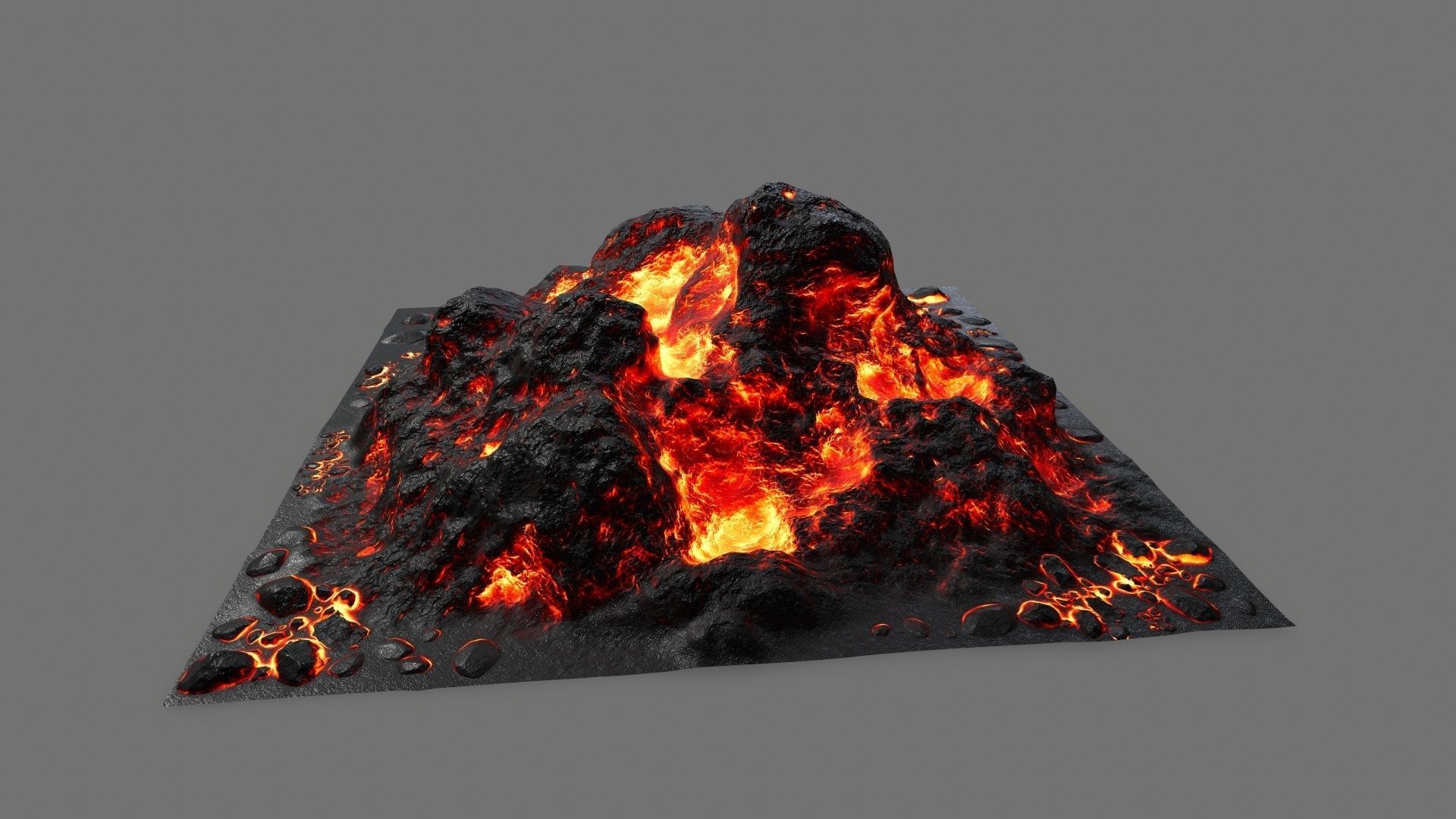 lava rock Low-poly 3D model_13