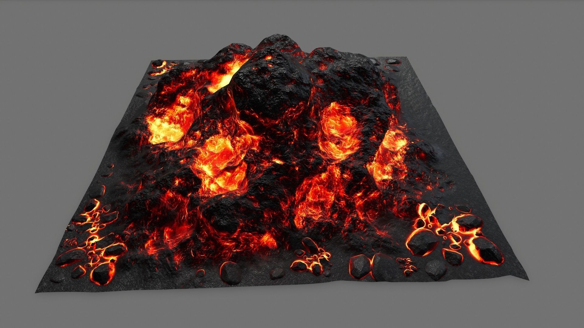 lava rock Low-poly 3D model_24