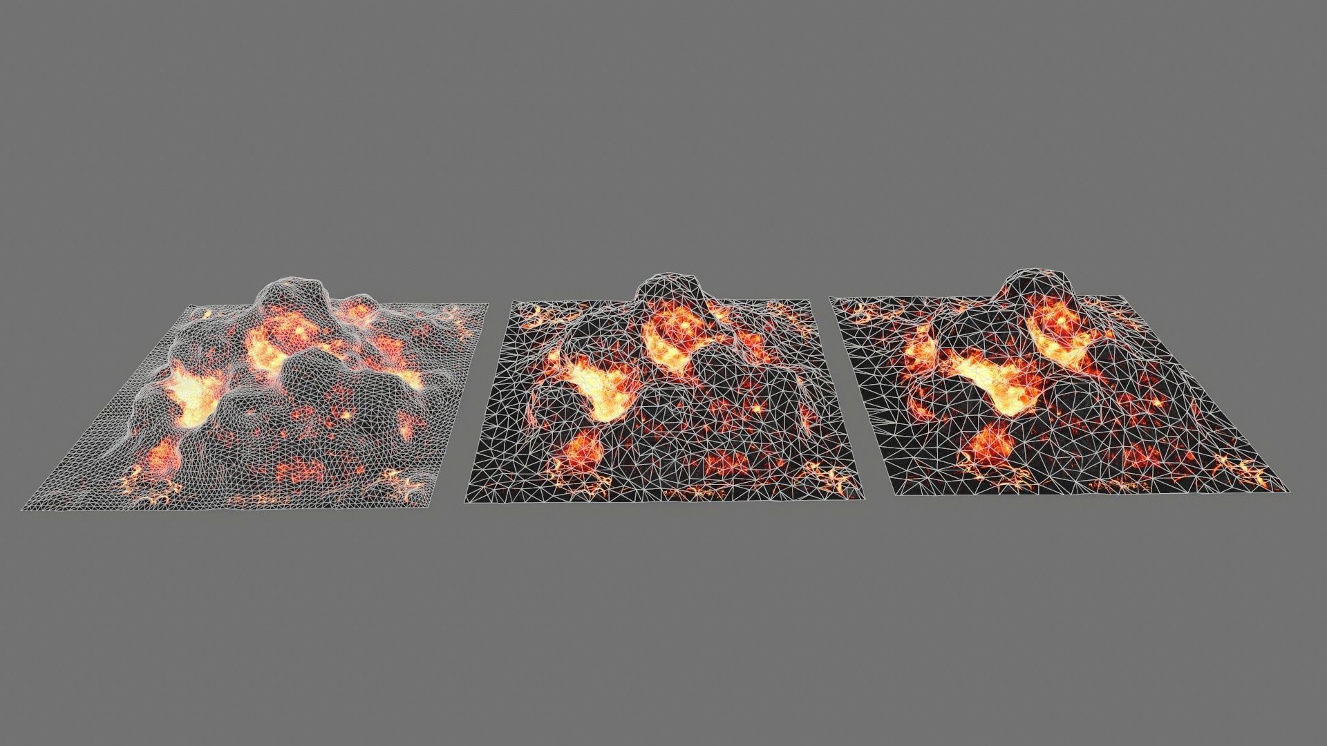 lava rock Low-poly 3D model_2
