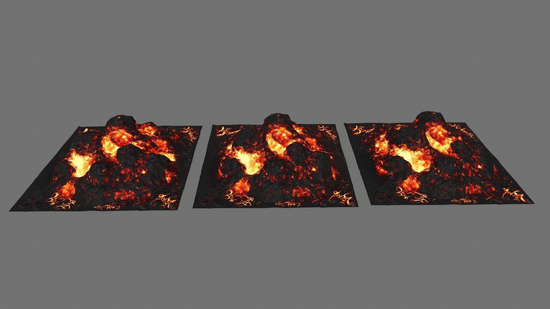 lava rock Low-poly 3D model_1