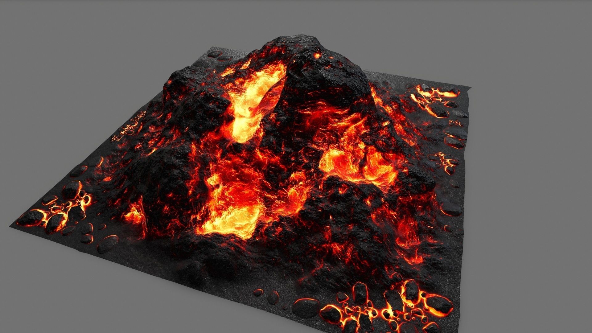 lava rock Low-poly 3D model_25