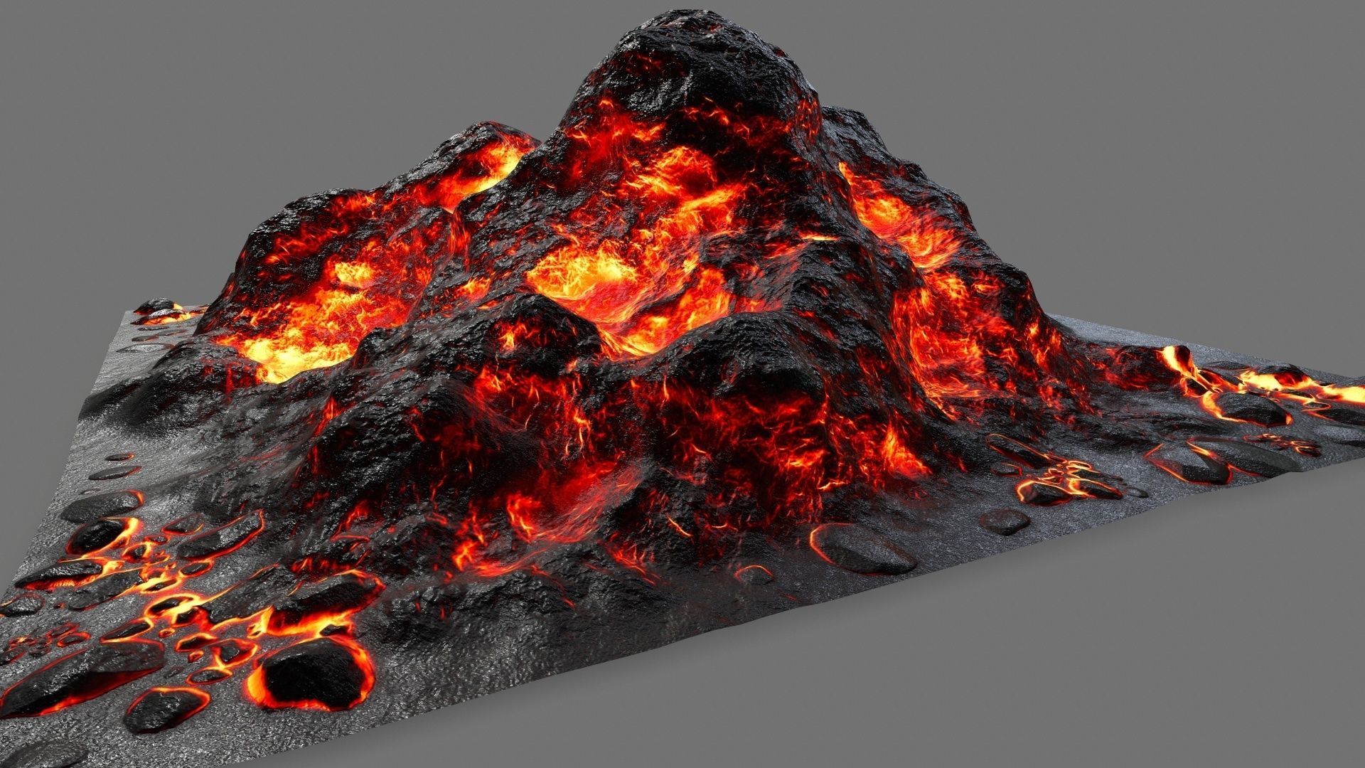 lava rock Low-poly 3D model_18