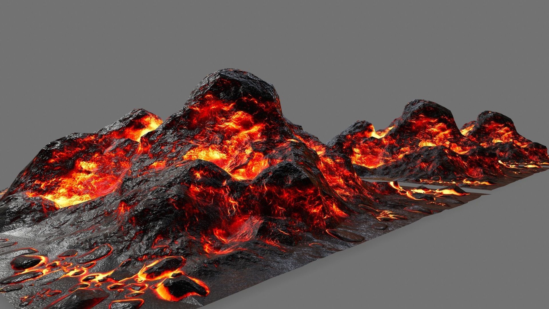 lava rock Low-poly 3D model_4
