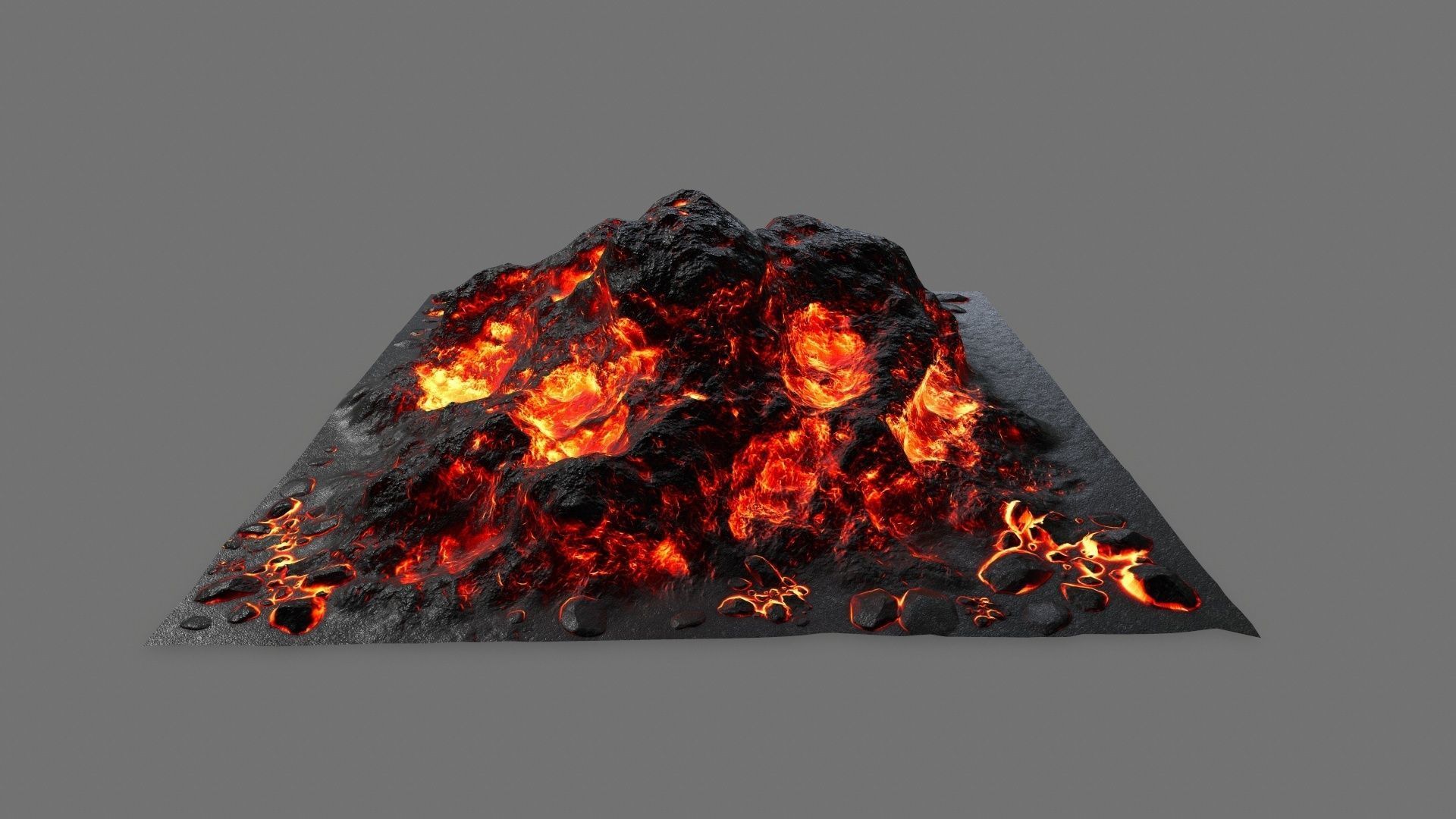 lava rock Low-poly 3D model_11