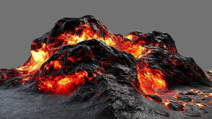 lava rock Low-poly 3D model