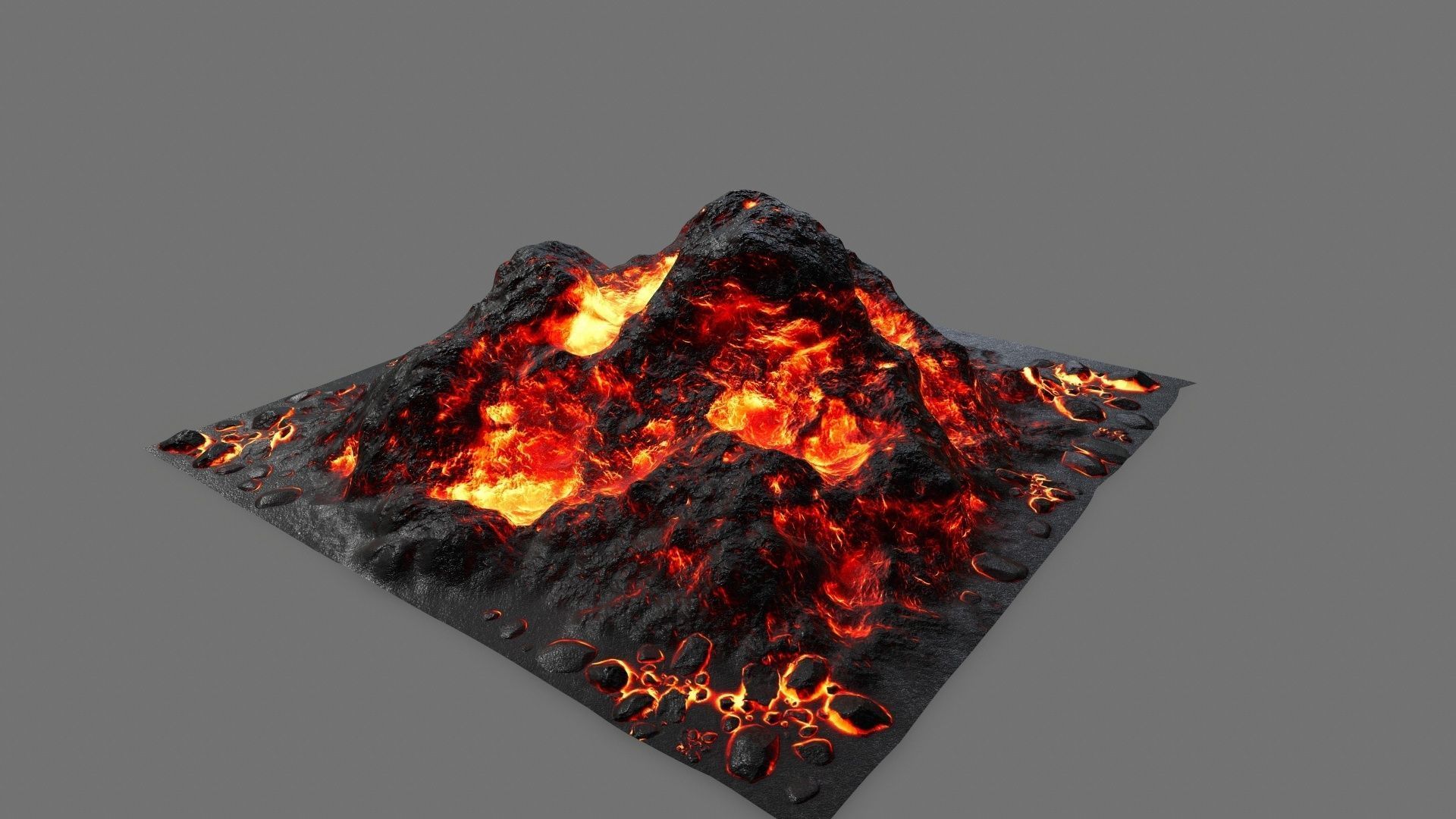 lava rock Low-poly 3D model_12