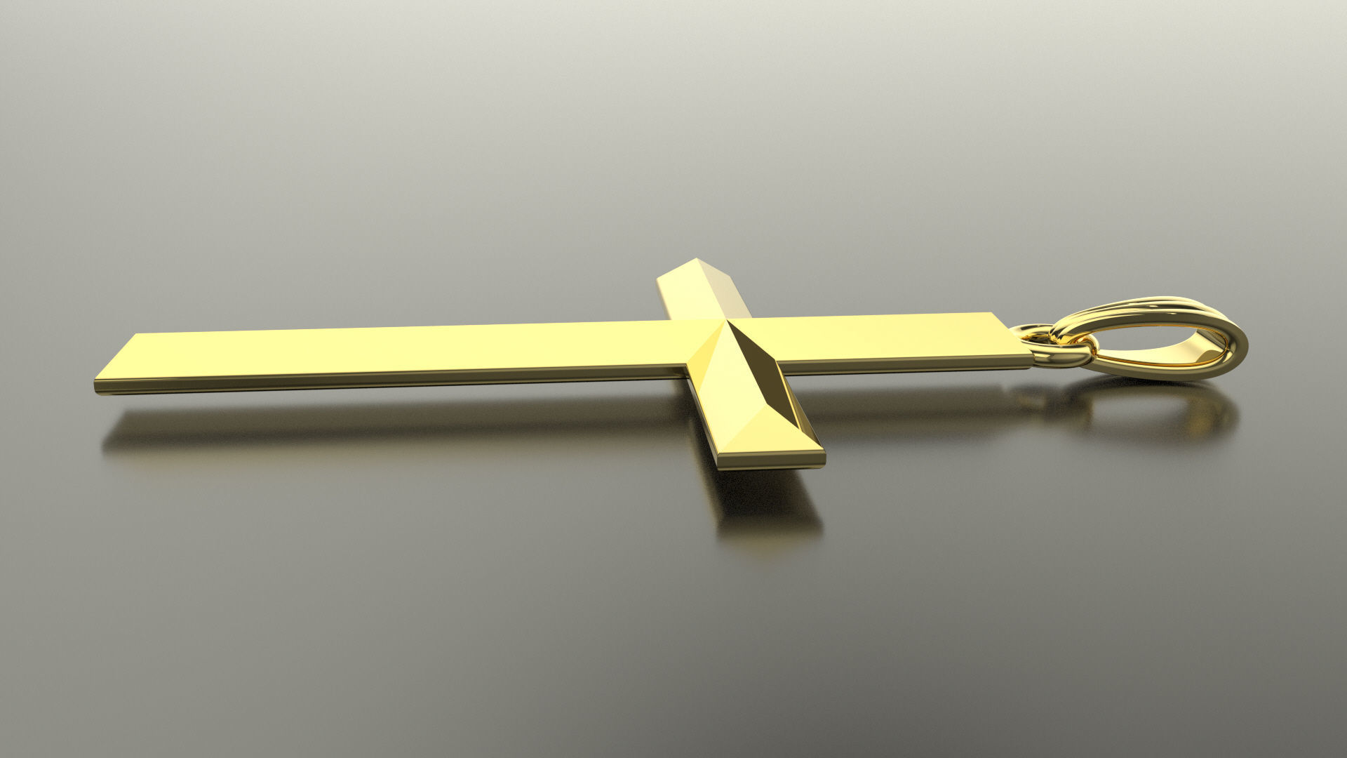 Cross Necklace 09 3D print model_3