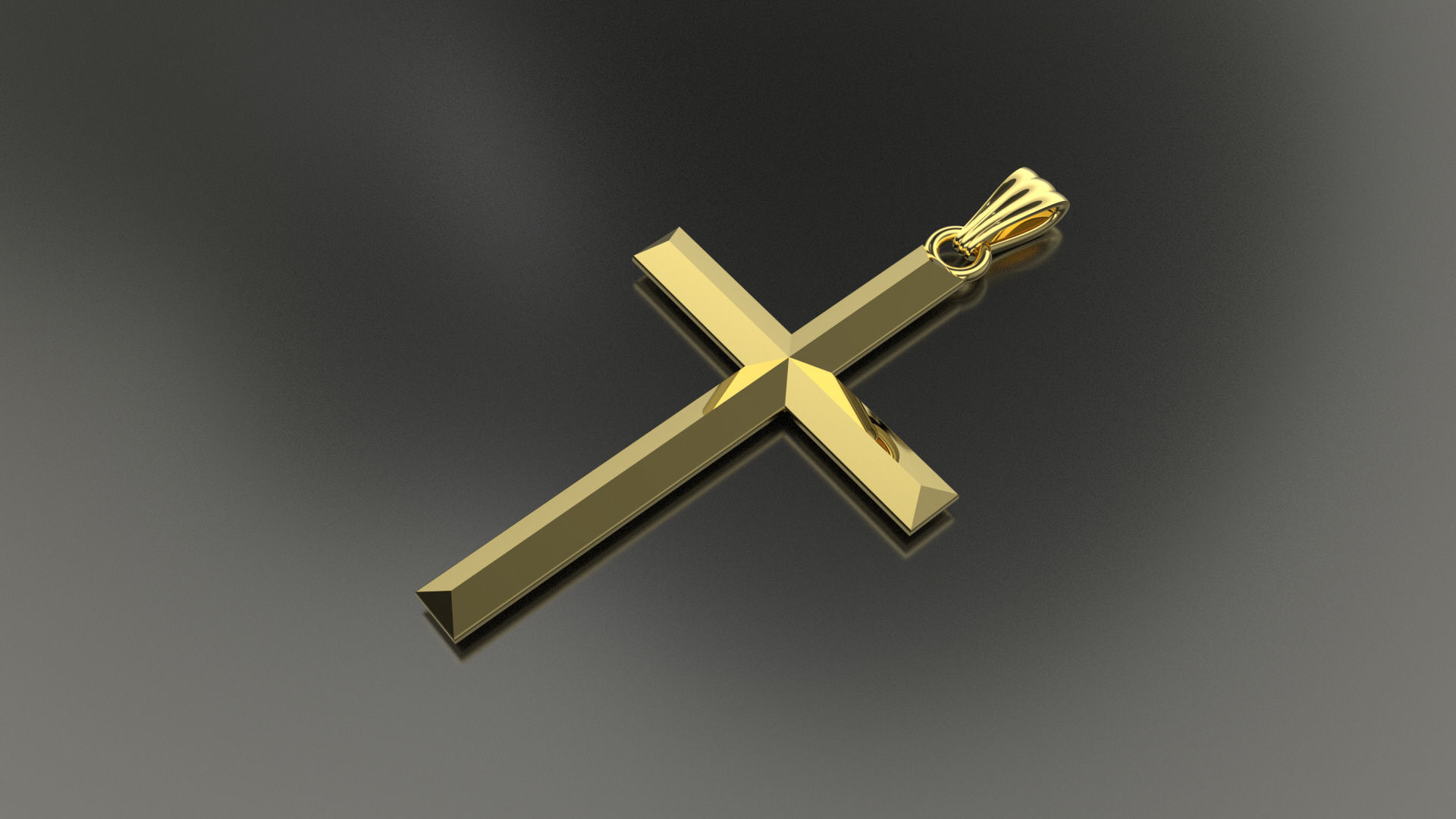 Cross Necklace 09 3D print model_1