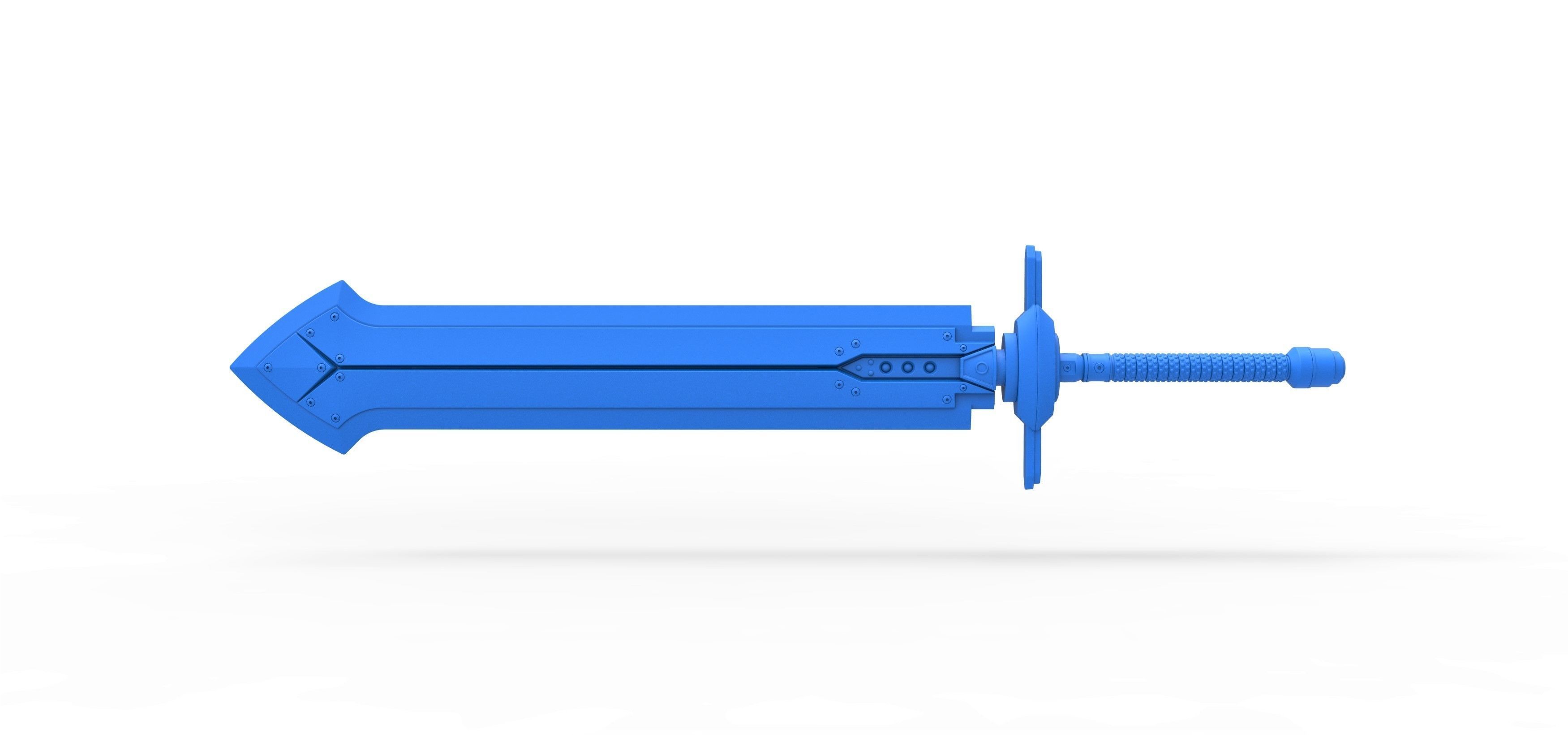 Iron blade from the game Final Fantasy 7 Remake 3D print model_10