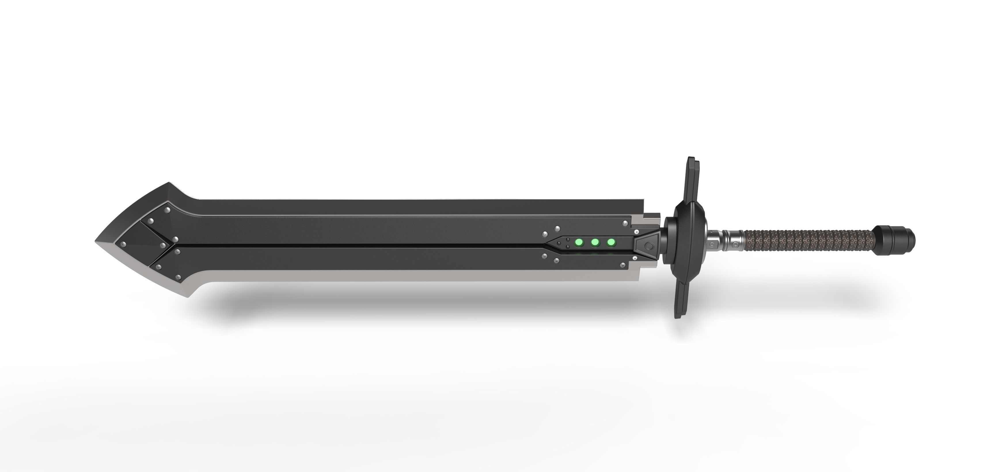 Iron blade from the game Final Fantasy 7 Remake 3D print model_5