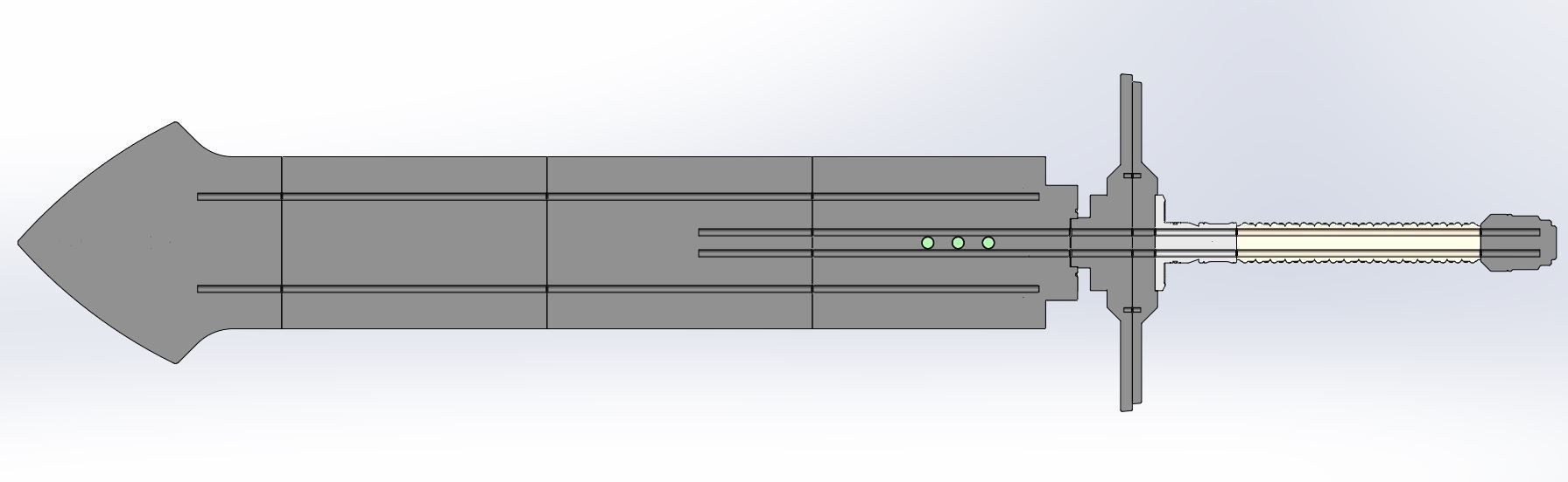 Iron blade from the game Final Fantasy 7 Remake 3D print model_19
