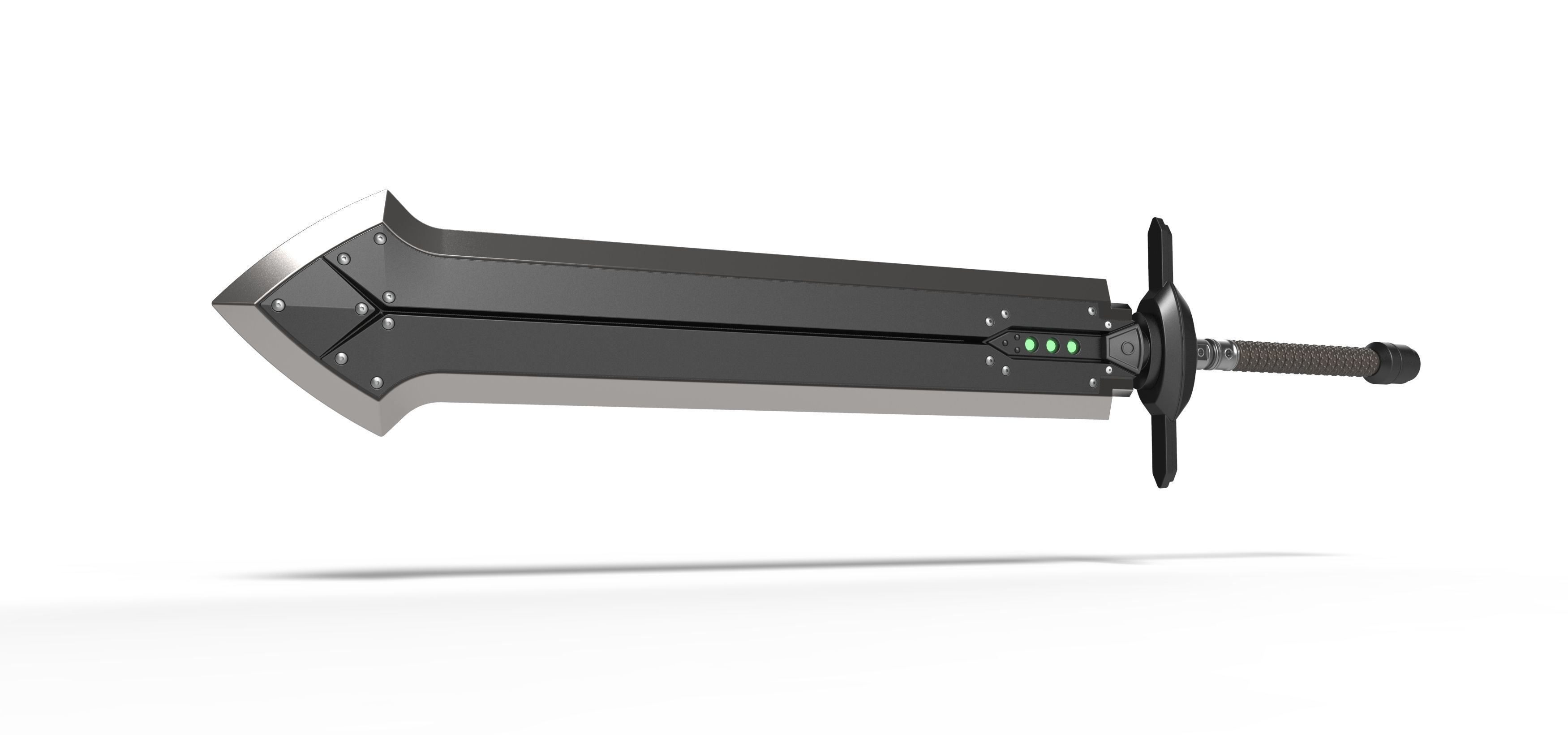 Iron blade from the game Final Fantasy 7 Remake 3D print model_1