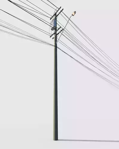 Power Pole Street Free 3D model