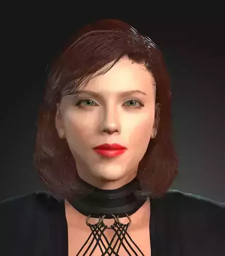 3D Character design for actor Scarlett Johansson 2 Ready for animation