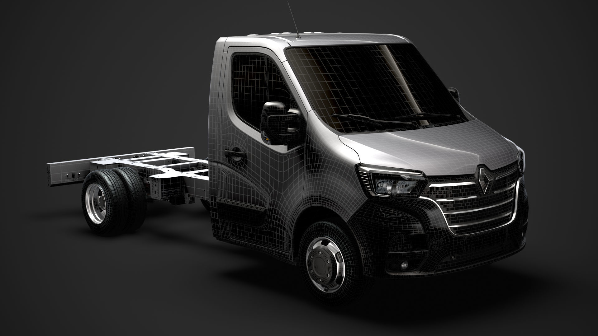 Renault Master SingleCab DW E20 Chassis 2020 3D model_28