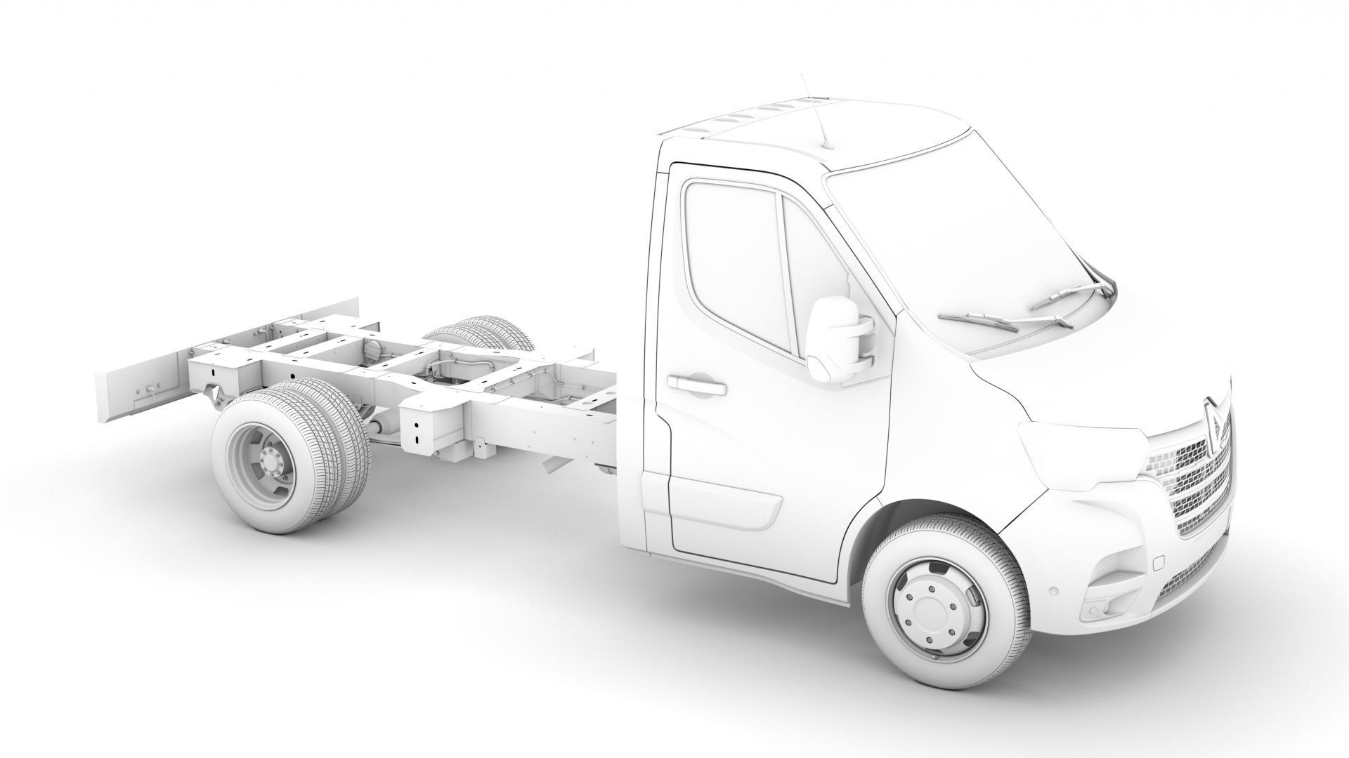 Renault Master SingleCab DW E20 Chassis 2020 3D model_26