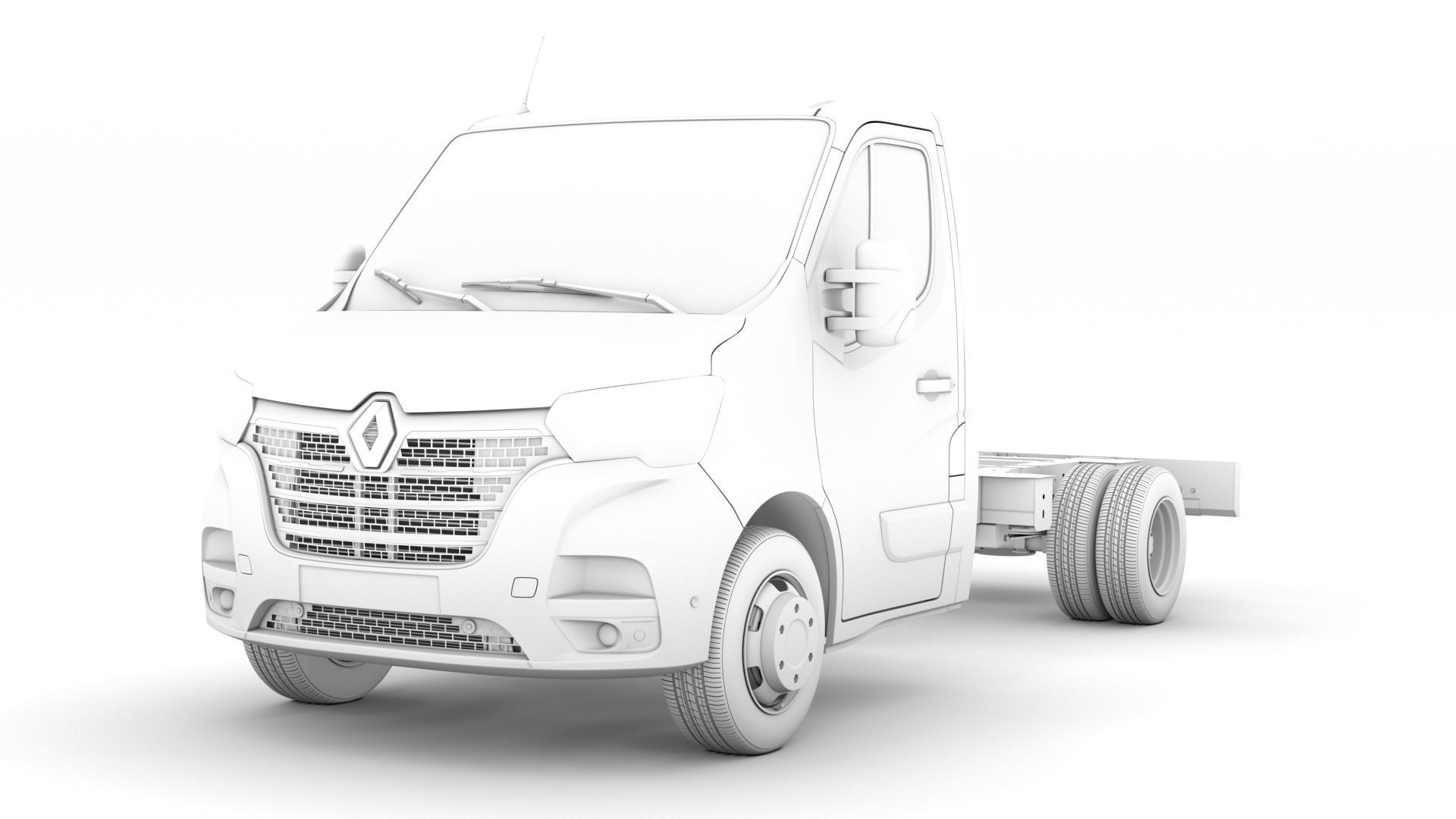 Renault Master SingleCab DW E20 Chassis 2020 3D model_22